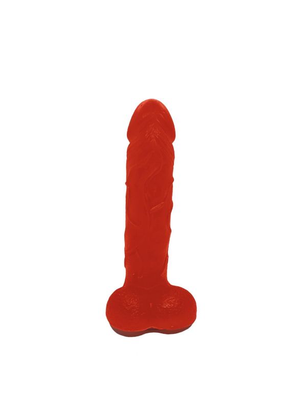 Мило у формі пеніса Чистий Кайф Red size L, крафтове мило-член, натуральне