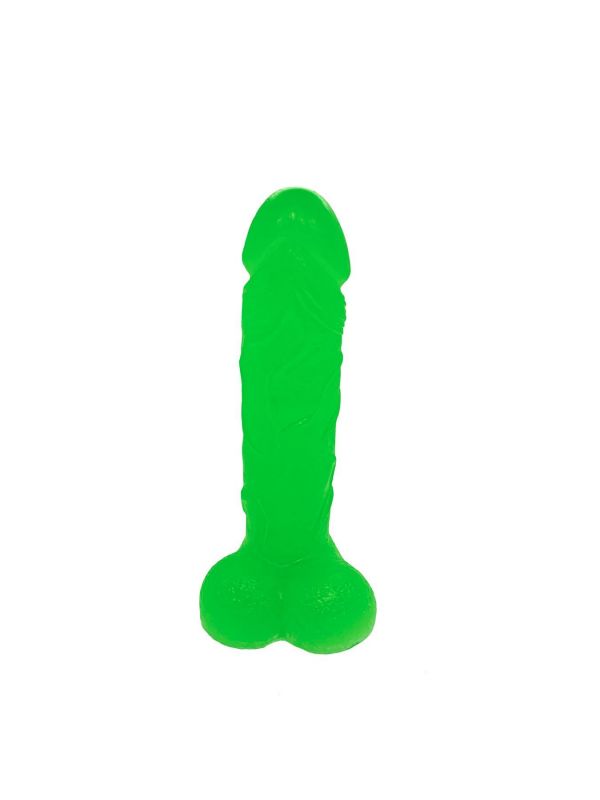 Мило у формі пеніса Чистий Кайф Green size L, крафтове мило-член, натуральне