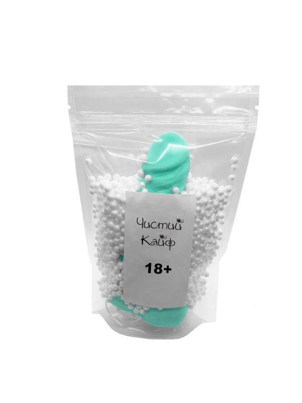 Мило у формі пеніса Чистий Кайф Turquoise size M, крафтове мило-член, натуральне