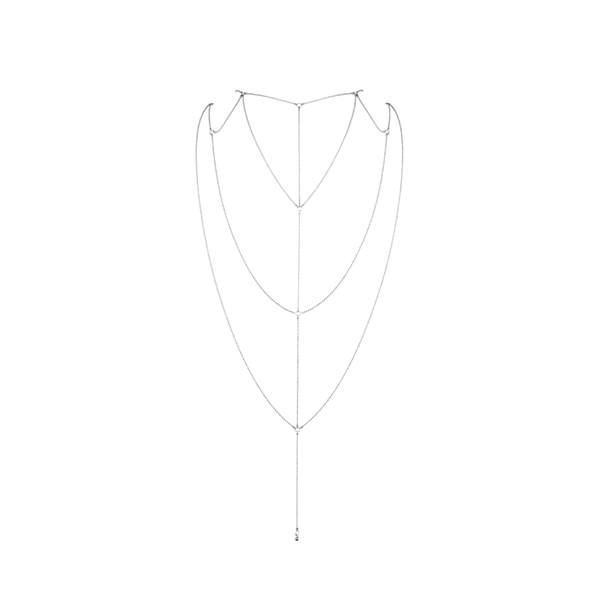 Ланцюжок для спини Bijoux Indiscrets Magnifique Back and Cleavage Chain - Silver, прикраса для тіла