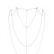 Ланцюжок для спини Bijoux Indiscrets Magnifique Back and Cleavage Chain - Silver, прикраса для тіла
