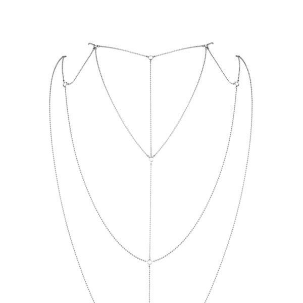 Ланцюжок для спини Bijoux Indiscrets Magnifique Back and Cleavage Chain - Silver, прикраса для тіла
