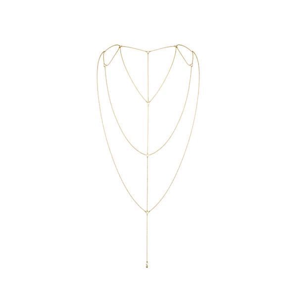 Ланцюжок для спини Bijoux Indiscrets Magnifique Back and Cleavage Chain - Gold, прикраса для тіла