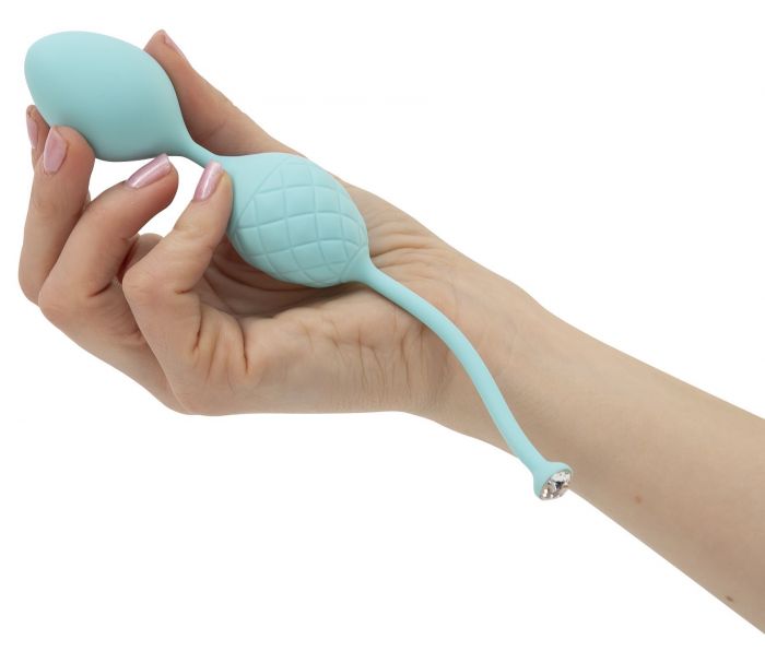 Розкішні вагінальні кульки PILLOW TALK - Frisky Teal з кристалом, діаметр 3,2 см, вага 49-75 гр