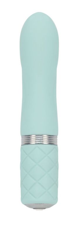 Розкішний вібратор PILLOW TALK - Flirty Teal з кристалом Swarovski, гнучка головка