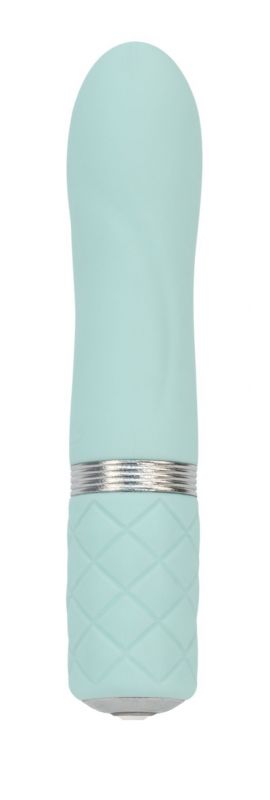 Розкішний вібратор PILLOW TALK - Flirty Teal з кристалом Swarovski, гнучка головка
