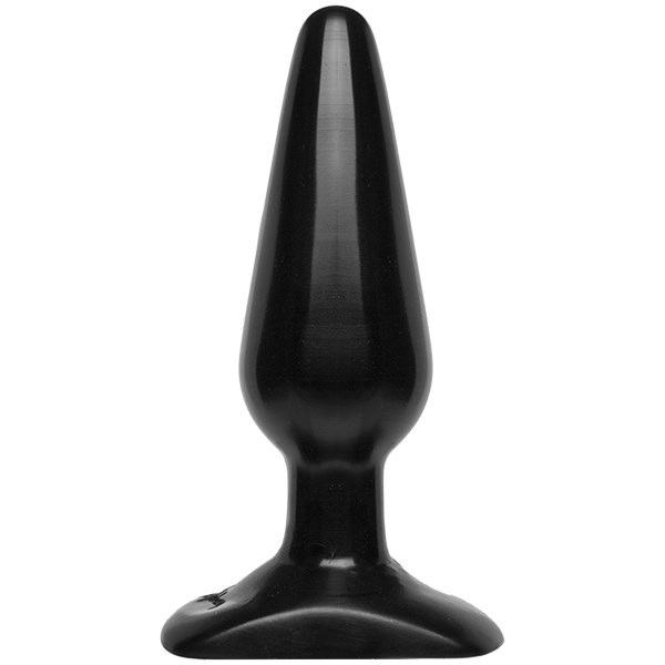 Анальна пробка Doc Johnson Smooth Classic Medium - Black, макс. діаметр 4,2 см