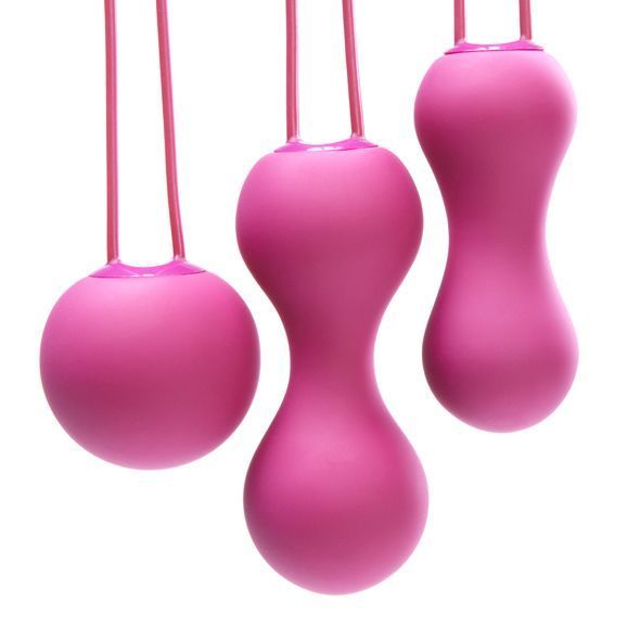 Набір вагінальних кульок Je Joue - Ami Fuchsia, діаметр 3,8-3,3-2,7см, вага 54-71-100гр  + подарунок косметичка