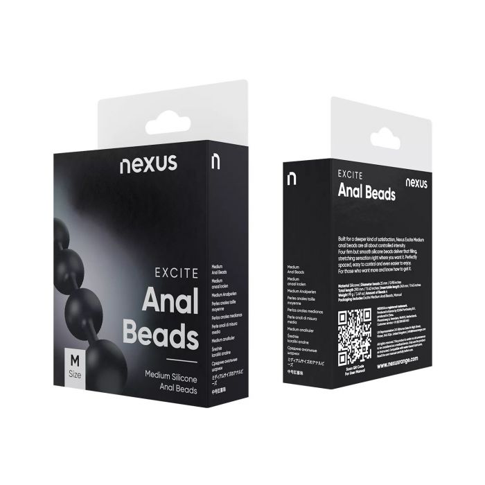 Анальні кульки Nexus Excite Medium Anal Beads, силікон, макс. діаметр 2,5 см