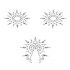 Пестіс з кристалів Petits Joujoux Gloria set of 3 - Silver, прикраса на груди та вульву