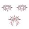Пестіс з кристалів Petits Joujoux Gloria set of 3 - Black/Red, прикраса на груди та вульву