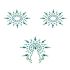 Пестіс з кристалів Petits Joujoux Gloria set of 3 - Green/Blue, прикраса на груди та вульву