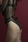 Гартери Feral Feelings - Belt Briefs, трусики, натуральна шкіра, колір чорний
