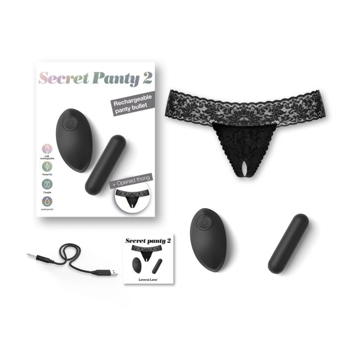 Вібротрусики Love To Love SECRET PANTY 2, в комплекті трусики, віброкуля, пульт ДК, 10 режимів роботи