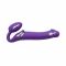 Безремінний страпон з вібрацією Strap-On-Me Vibrating Violet M, діаметр 3,8 см, пульт ДК, регульований