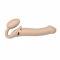 Безремінний страпон з вібрацією Strap-On-Me Vibrating Flesh L, діаметр 4,2 см, пульт ДК, регульований
