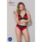 Трусики з широкою резинкою і мереживом Passion PS001 PANTIES XL, red-black