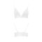Еластичний топ з мереживом Passion PS001 TOP L, white