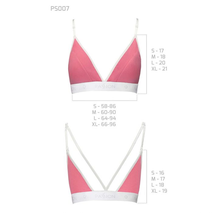 Спортивний топ з подвійними бретелями Passion PS007 TOP XL, pink