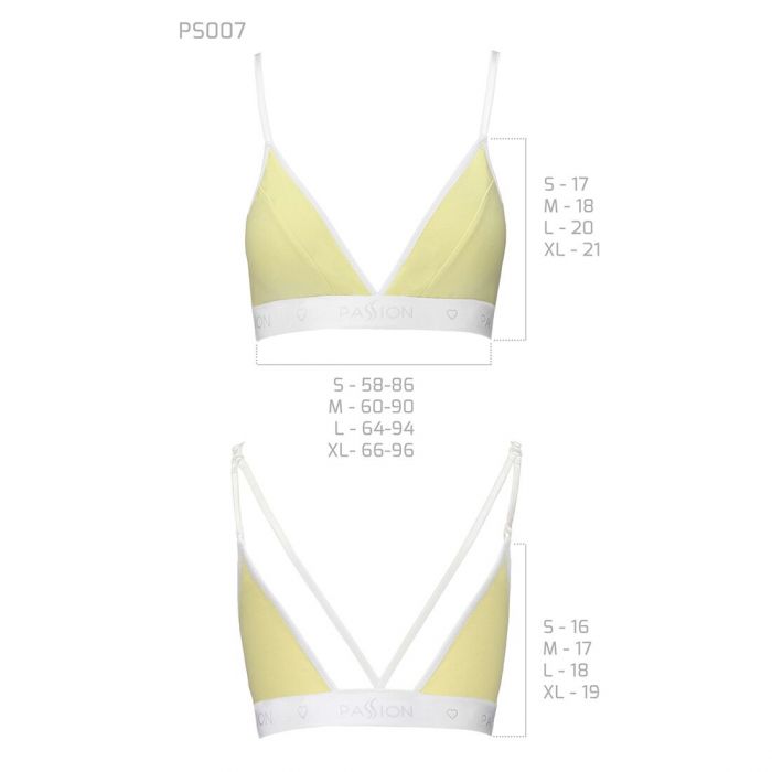 Спортивний топ з подвійними бретелями Passion PS007 TOP S, yellow