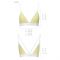 Спортивний топ з подвійними бретелями Passion PS007 TOP XL, yellow