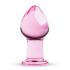 Рожева анальна пробка зі скла Gildo Pink Glass Buttplug No. 27