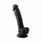 Фалоімітатор SilexD Vetus Black (MODEL 1 size 8in), двошаровий, силікон + Silexpan, діаметр 4,2см