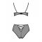 Еротичний комплект з малюнком Passion LOVELIA BIKINI S/M, black