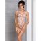 Еротичний боді з малюнком Passion LOVELIA BODY L/XL, white
