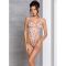 Еротичний боді з малюнком Passion LOVELIA BODY XXL/XXXL, white