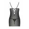Сорочка з вирізами на грудях, стрінги Passion LOVELIA CHEMISE XXL/XXXL, black