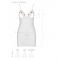 Сорочка з вирізами на грудях, стрінги Passion LOVELIA CHEMISE L/XL, white