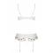 Сексуальний комплект з поясом для панчіх Passion LOVELIA SET L/XL, white