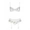 Сексуальний комплект з поясом для панчіх Passion LOVELIA SET S/M, white