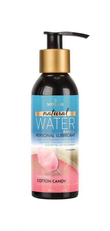 Змазка на водній основі Sensuva Natural Water-Based Cotton Candy (125мл) без гліцерину і парабенів