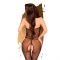 Бодістокінг з високим мереживним коміром Penthouse - First Lady Black XL