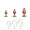 Металева анальна пробка із прикрасою у вигляді кристалу Dorcel - Diamond Plug Rose Gold S
