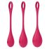Набір йоні намистин Satisfyer Yoni Power 1 Red, діаметр 2-2,5-3см, вага 22-46-74гр