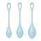Набір йоні намистин Satisfyer Yoni Power 2 Light Blue, диаметр 2-2,5-3см, вес 22-44-73гр