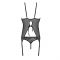Корсет із пажами, трусики з ажурним декором та відкритим кроком Passion URSULA CORSET S/M, black