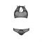 Комплект: бра, трусики з ажурним декором та відкритим кроком Passion URSULA SET S/M, black