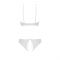 Комплект із бра, трусиків з ажурним декором та відкритим кроком Passion URSULA SET S/M, white