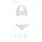 Комплект із бра, трусиків з ажурним декором та відкритим кроком Passion URSULA SET S/M, white