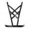 Портупея з екошкіри Bijoux Indiscrets Maze – Cross Cleavage Harness Black