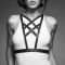 Портупея з екошкіри Bijoux Indiscrets Maze – Cross Cleavage Harness Black