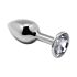 Металева анальна пробка з кристалом Alive Mini Metal Butt Plug White L