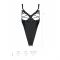 Боді з екошкіри Passion CELIN BODY L/XL, black, з доступом, відкритий
