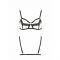 Бюстгальтер-стрепи з мереживом Passion Exclusive SOLON BRA XXL/XXXL, black