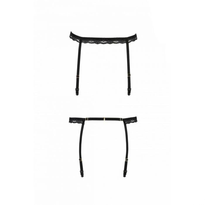 Пояс-стрепи для панчіх Passion Exclusive SHELLY GARTER BELT XXL/XXXL, black