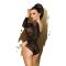 Боді Penthouse High On Love XL Black, глибокий виріз на спині, імітація стреп